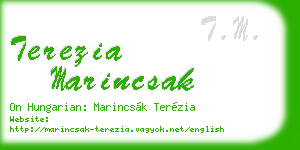 terezia marincsak business card